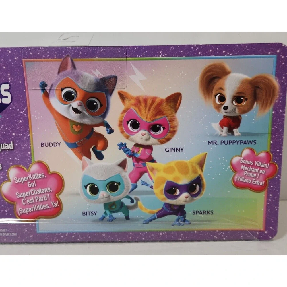 SUPER KITTIES HERO SQUAD FIGURE SET Ginny Sparks Bitzy Mr Puppypaws Disney Jr